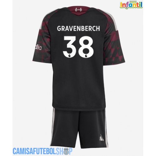 Camisa de time de futebol Liverpool Ryan Gravenberch #38 Replicas 3º Equipamento Infantil 2026-27 Manga Curta (+ Calças curtas)